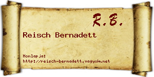 Reisch Bernadett névjegykártya